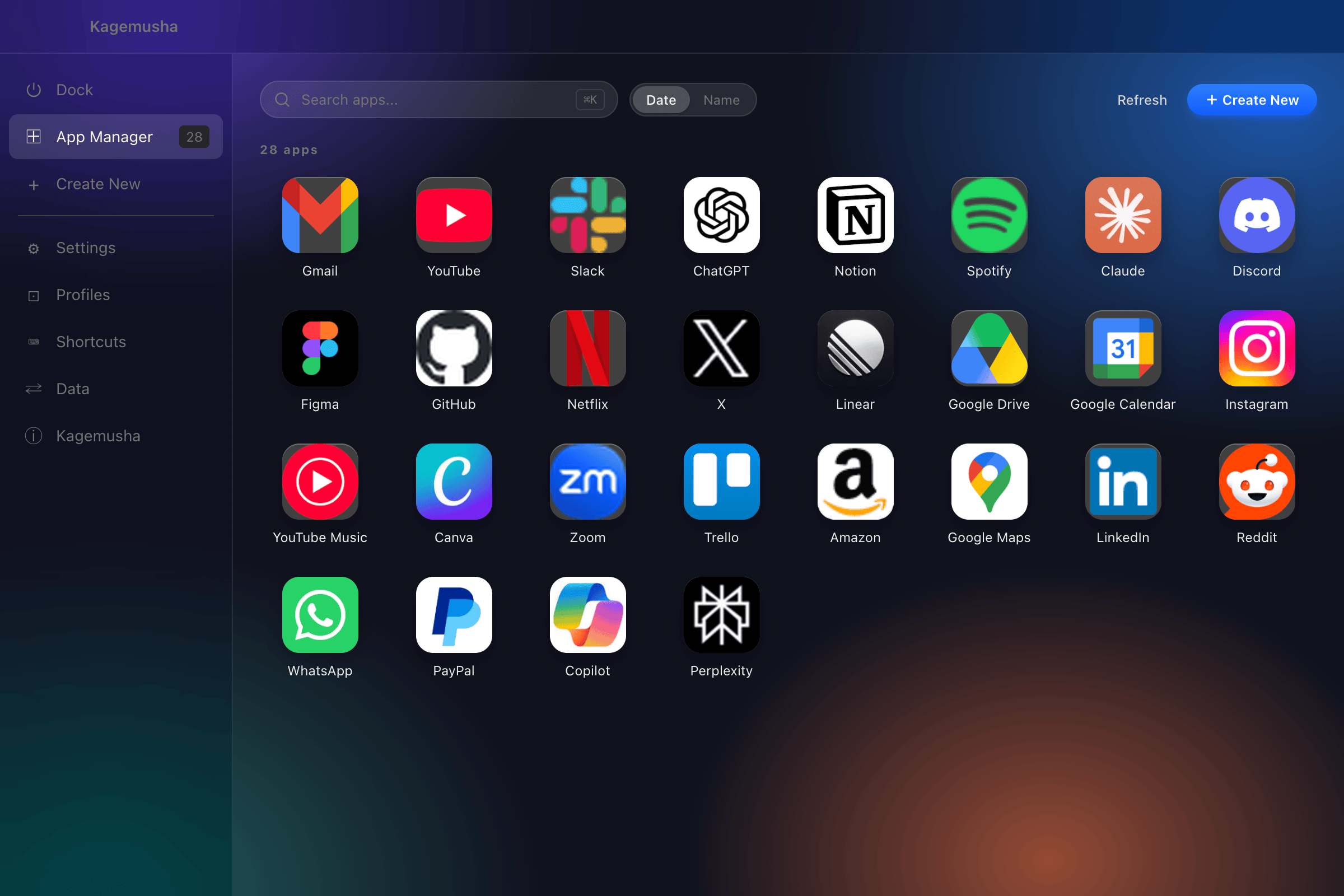 Kagemusha app list